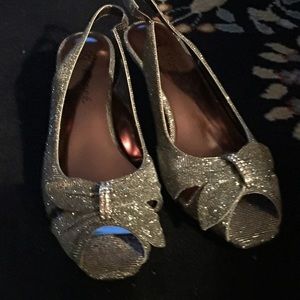 Silver Dress Heels. Worn once!   Midnight Velvet